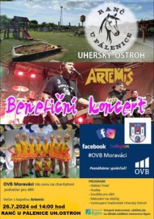 Benefiční koncert kapely Artemis 26.7.2024 Uherský Ostroh
