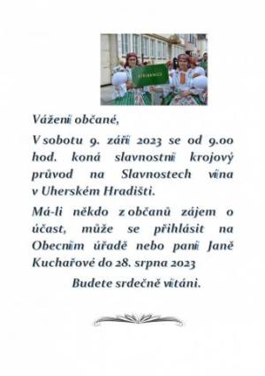 Slavnosti vína 9.9.2023 Uherské Hradiště
